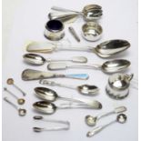 Newcastle silver; Liberty teaspoon and other items.