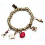 Links of London silver charm bracelet,