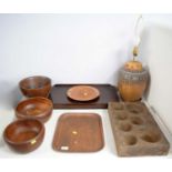 Three Galatrix Burma teak bowls; and other general items, various.