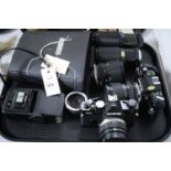 Two Olympus Camera; and camera accessories, various