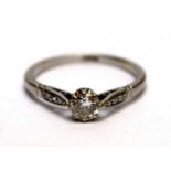 A single stone diamond ring,