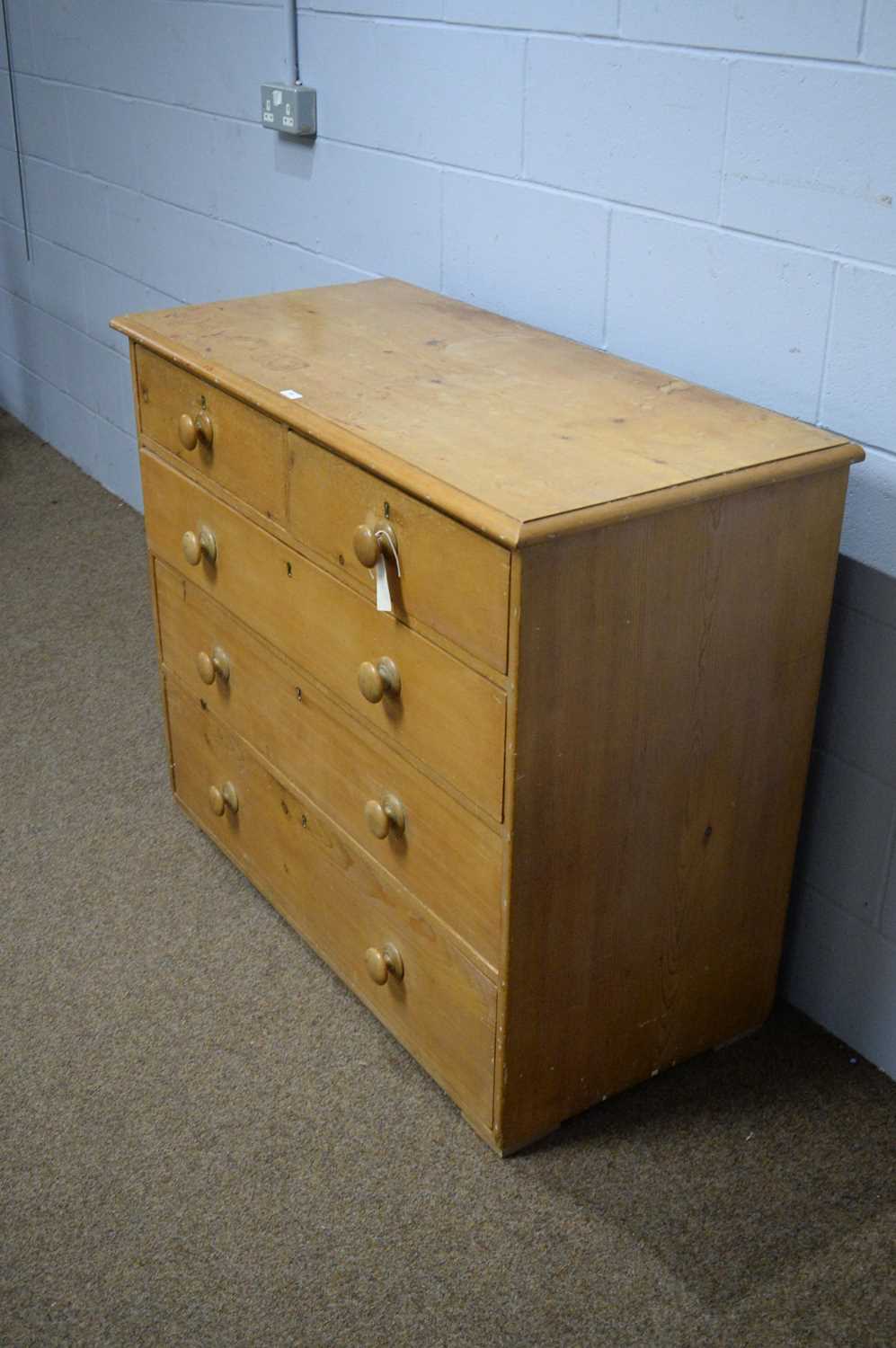 A Victorian stripped pine chest. - Image 3 of 8