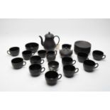 Wedgwood black ceramic composite coffee service