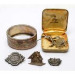 A selection of silver jewellery