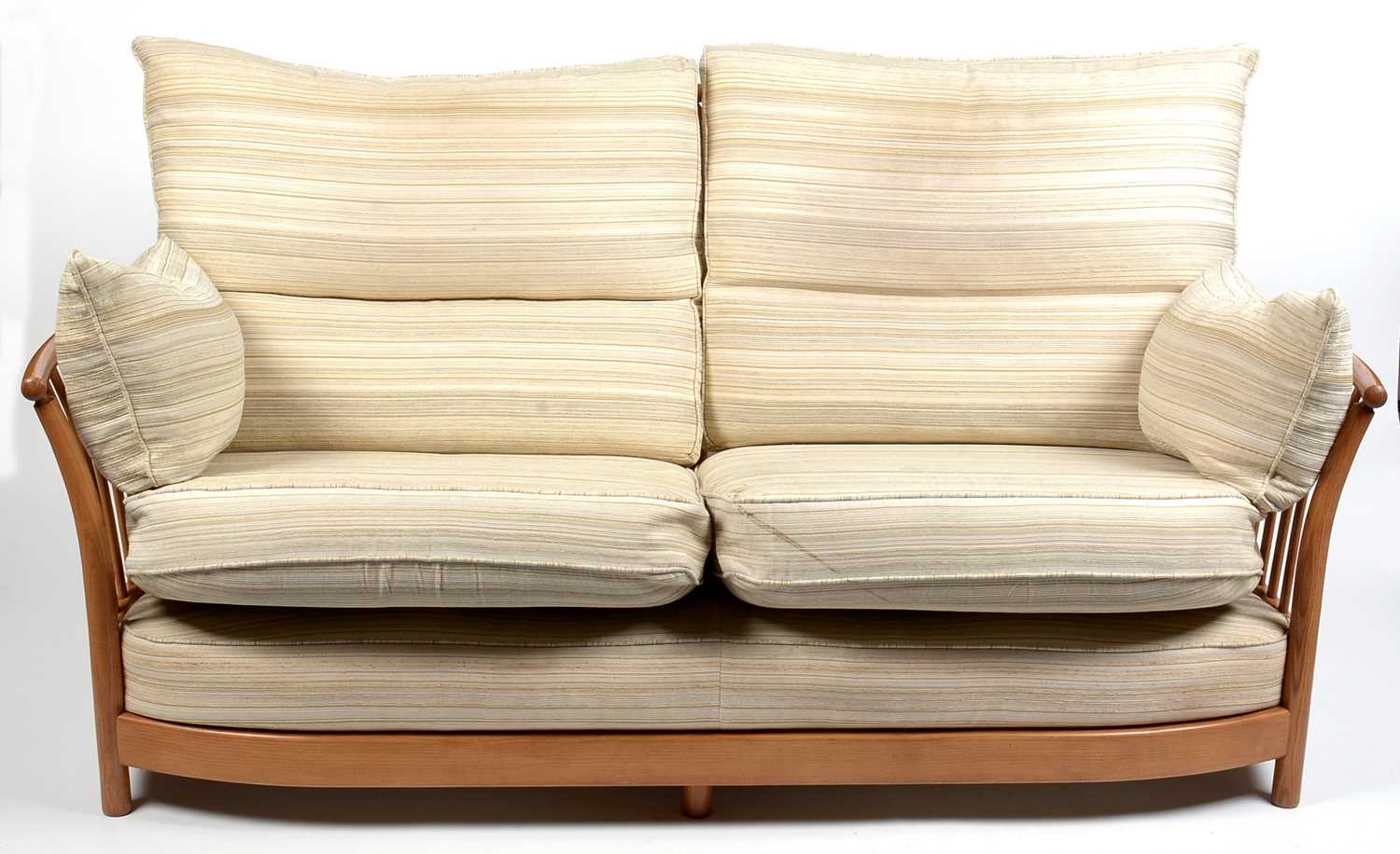 Ercol: an elm ‘Renaissance’ sofa.