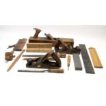 A selection of wood working tools