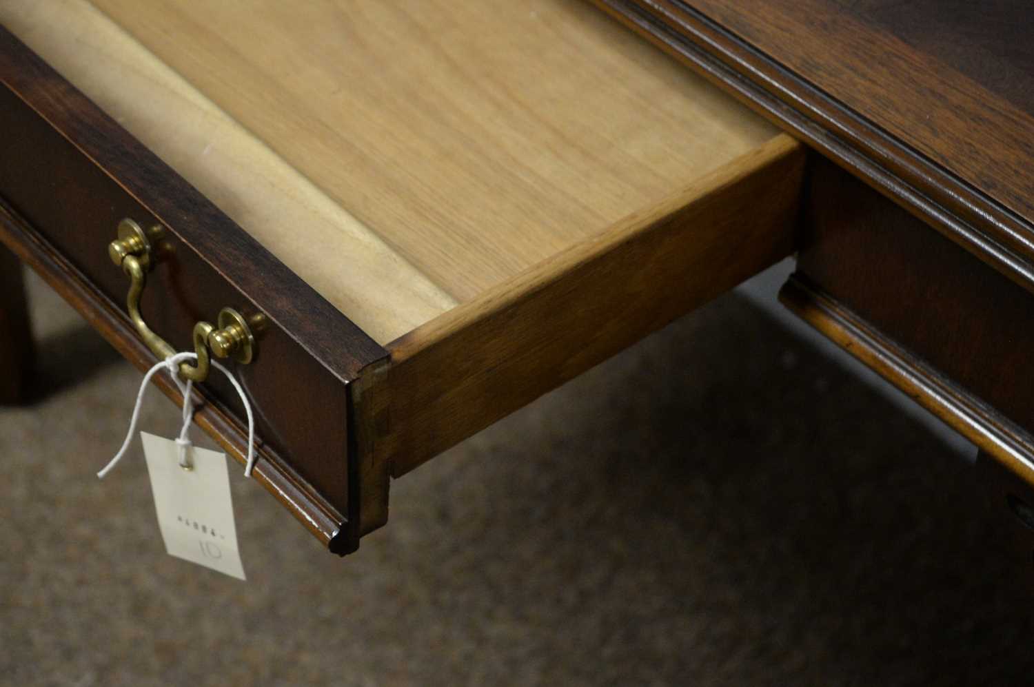 Lane, Altavista, Virginia: a Georgian style mahogany and banded writing desk. - Image 4 of 6