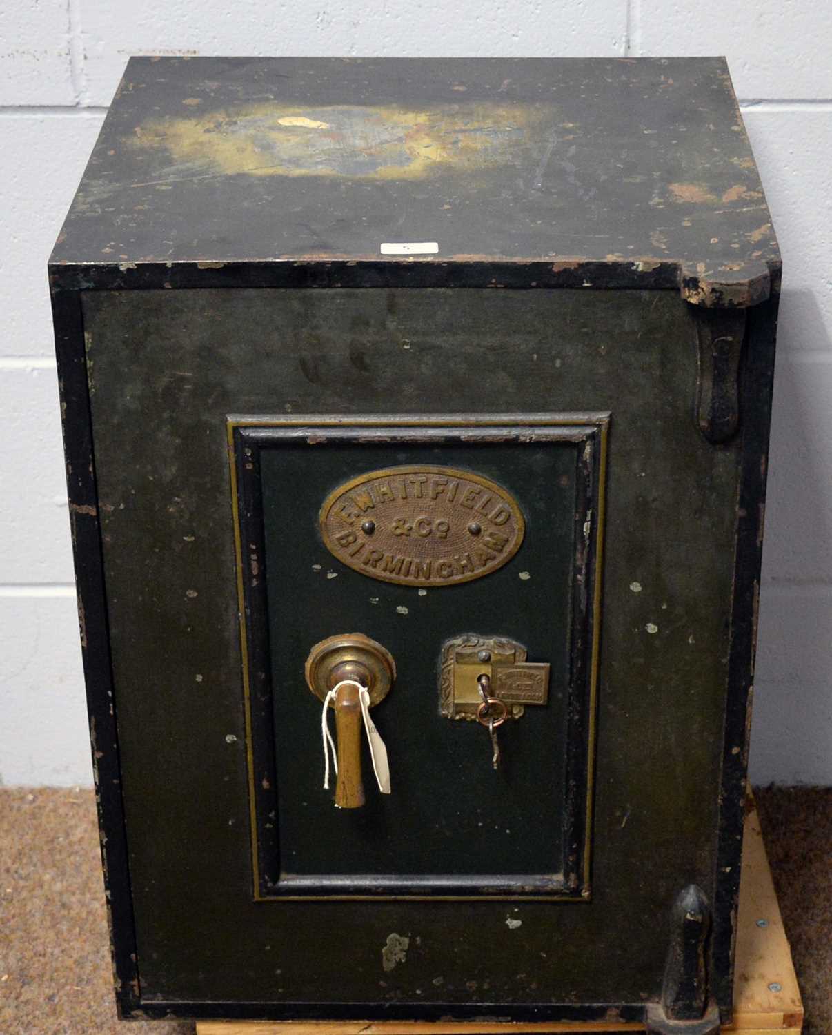 F. Wickfield & Co., Birmingham: a vintage cast metal safe.