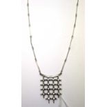 Unn Tangerud for Uni David-Andersen, Norway: a silver modernist necklace,