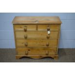 A 19th Century/20th Century stripped pine chest.