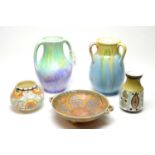 A selection of mid Century studio pottery wares