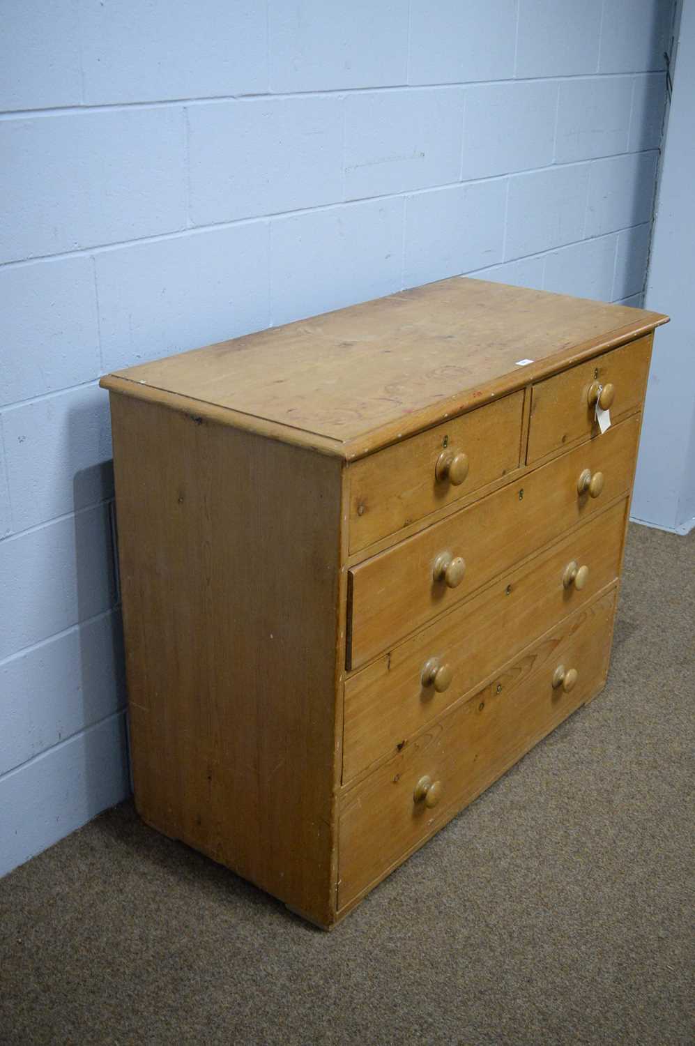 A Victorian stripped pine chest. - Image 2 of 8
