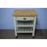 T & G Woodware, Bristol, England: a butcher's style kitchen island.