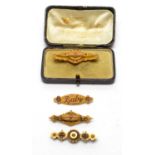 Four late Victorian and later brooches