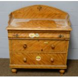 A Victorian scumble painted pine washstand.