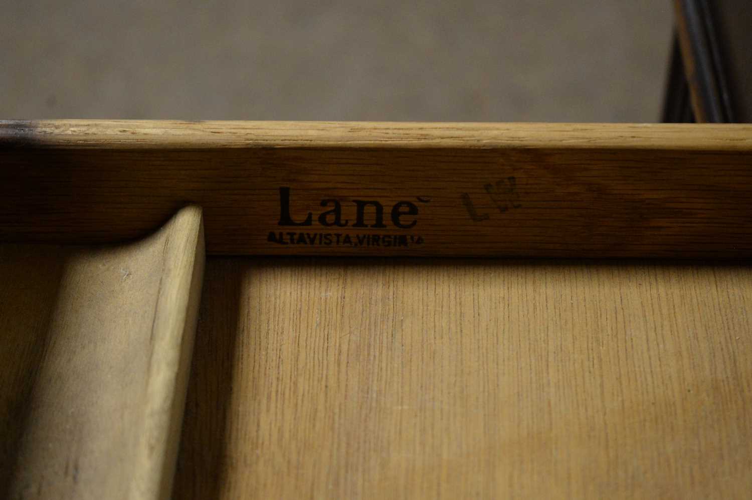 Lane, Altavista, Virginia: a Georgian style mahogany and banded writing desk. - Image 5 of 6