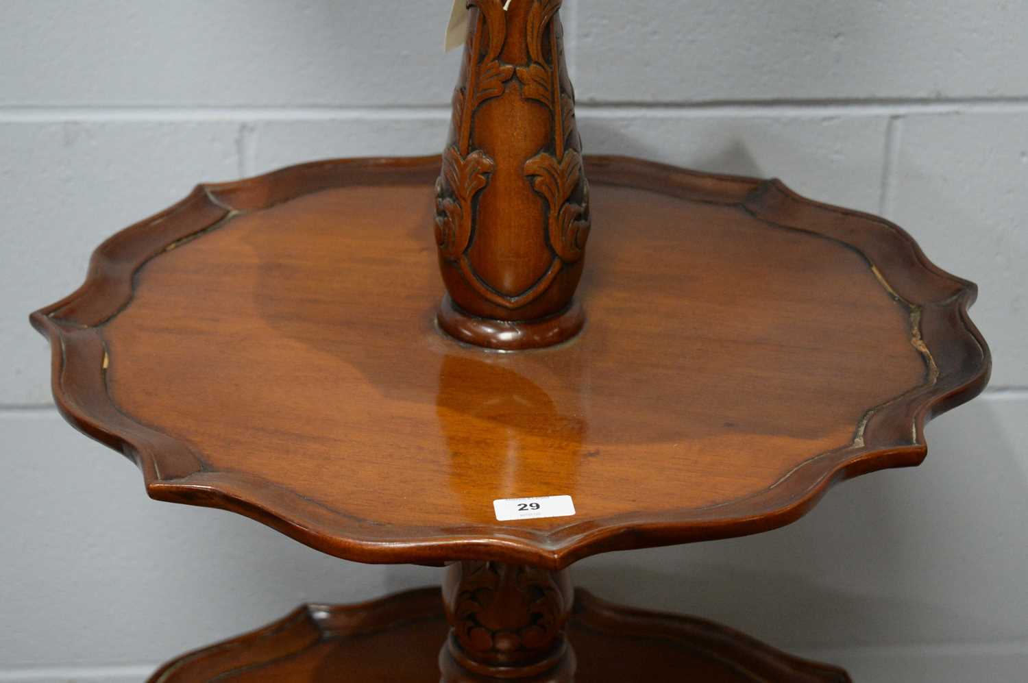 A Georgian-style mahogany graduated three-tier whatnot. - Image 4 of 4