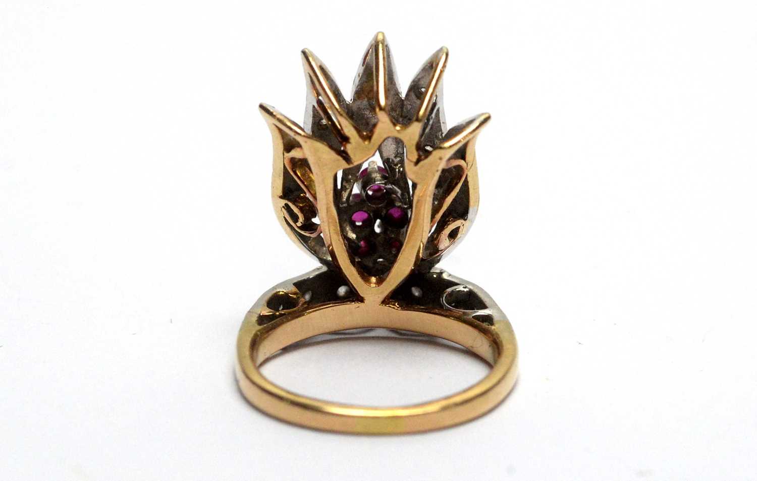 A ruby and diamond ring of flame design, - Image 3 of 4