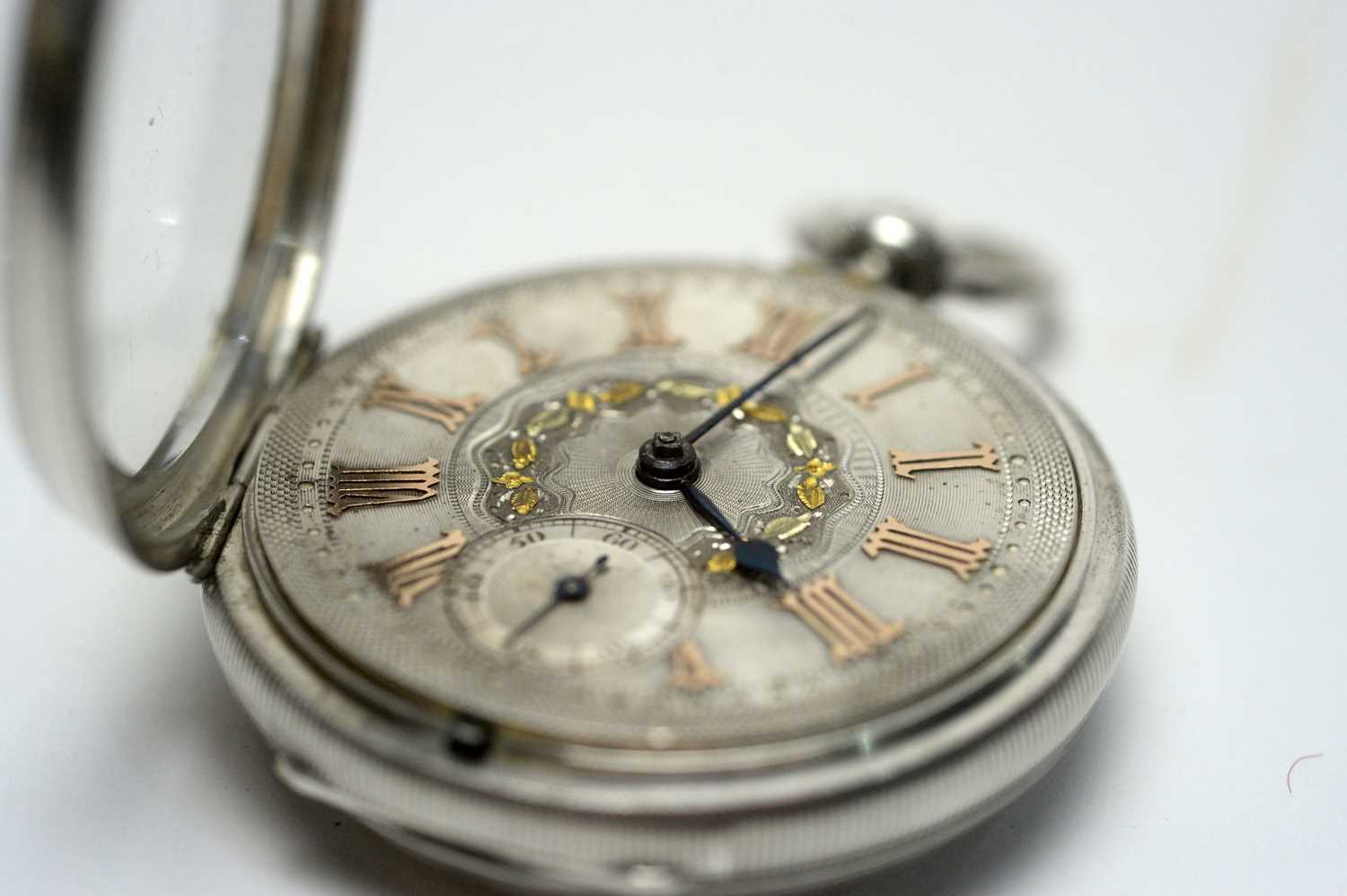 A Victorian silver cased open faced pocket watch, - Image 5 of 6