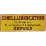 Shellubrication enamel advertising sign,