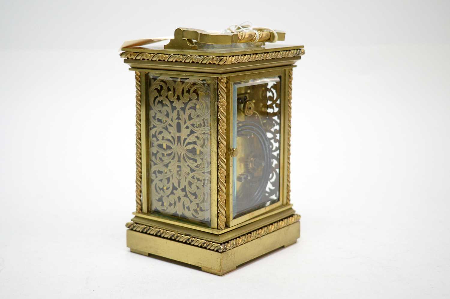 A 19th Century brass cased carriage clock. - Image 5 of 6