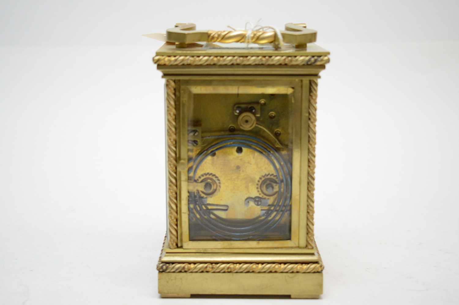 A 19th Century brass cased carriage clock. - Image 4 of 6