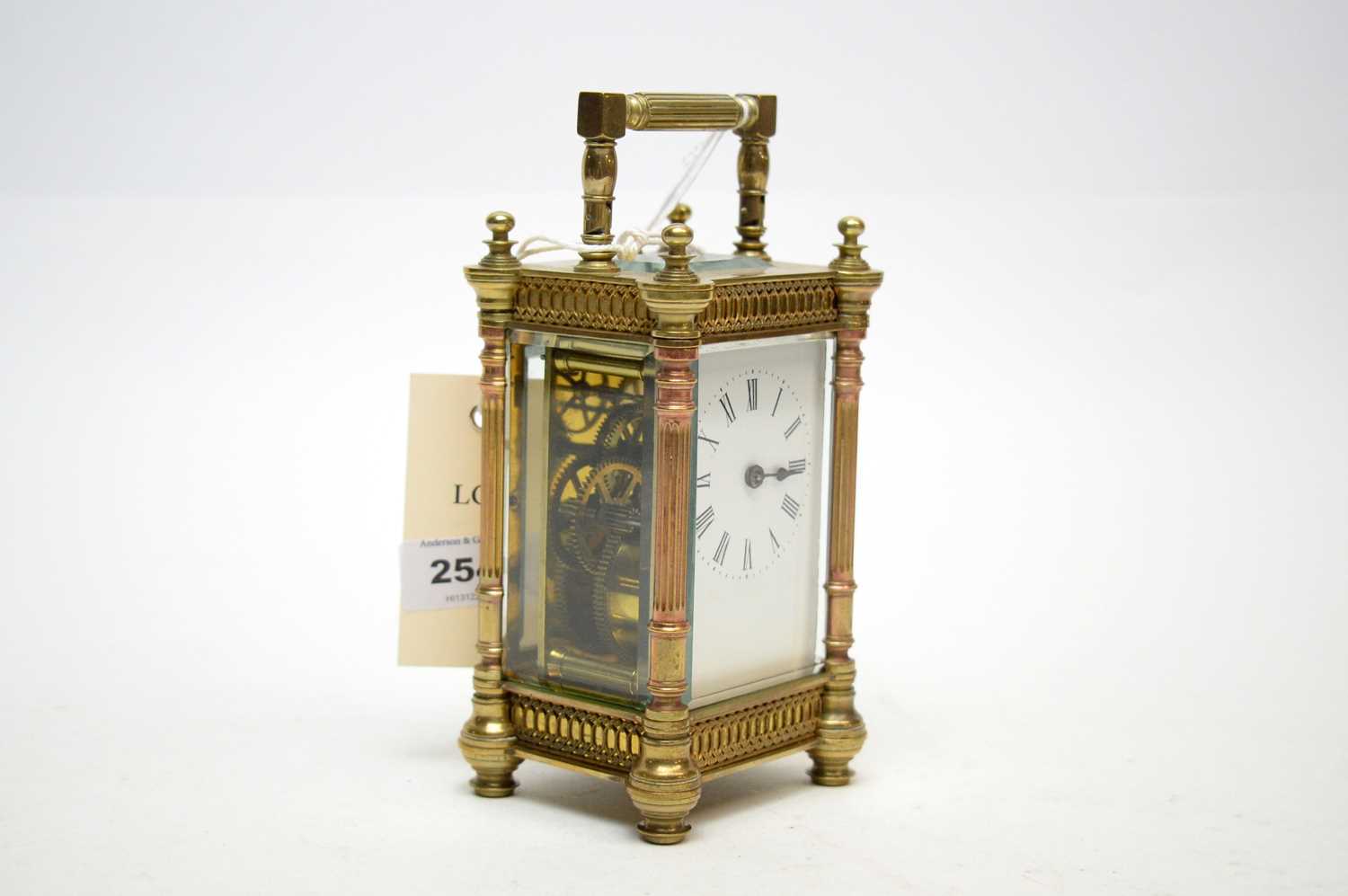 A late 19th Century brass carriage clock. - Image 2 of 6