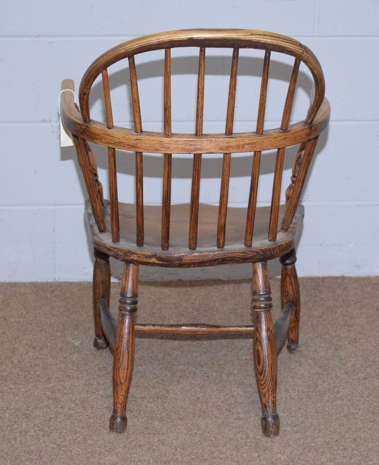 A 19th Century ash Windsor armchair. - Image 2 of 4