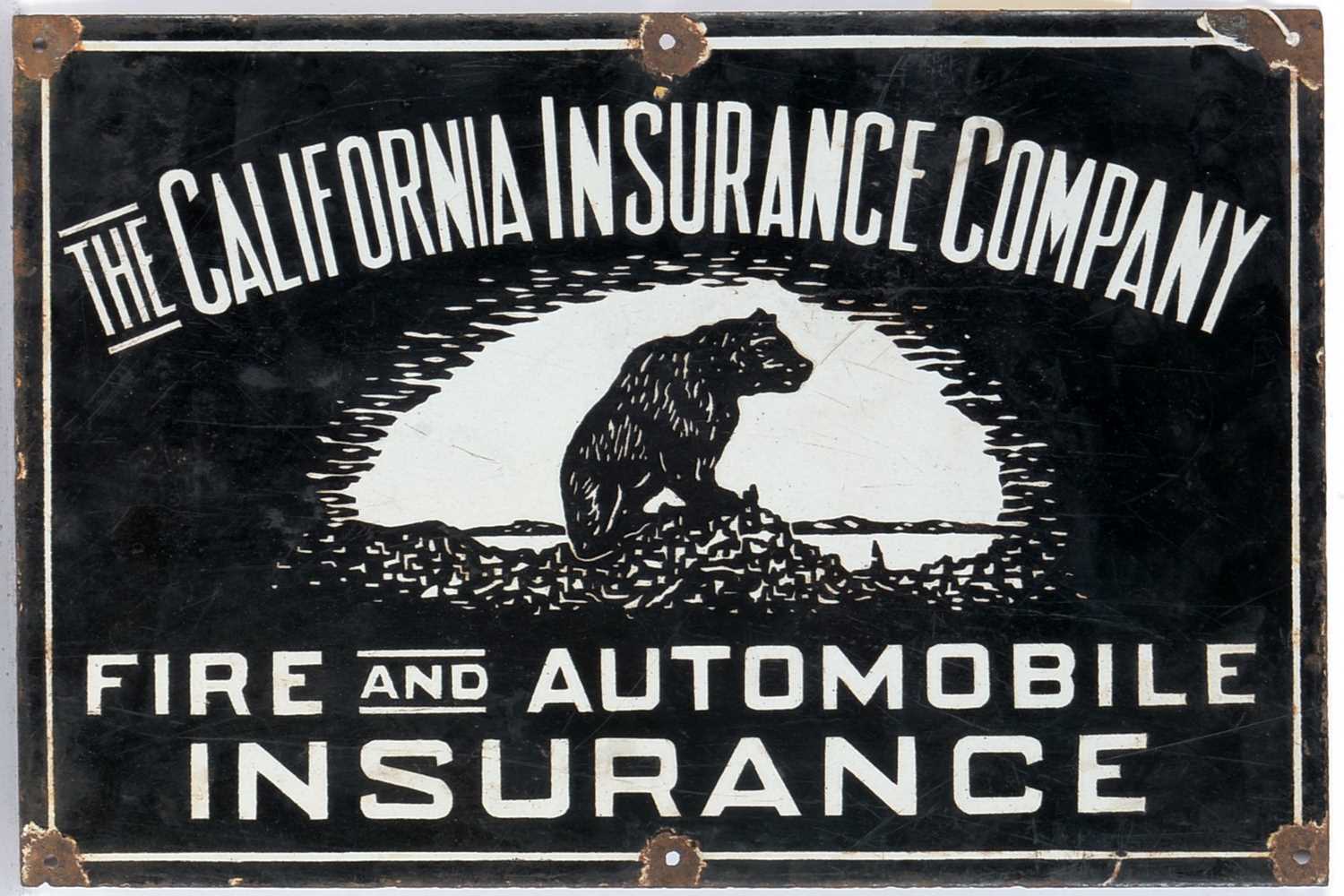 The California Insurance Company enamel advertising sign, - Image 2 of 3