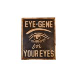 Eye-Gene enamel advertising sign,