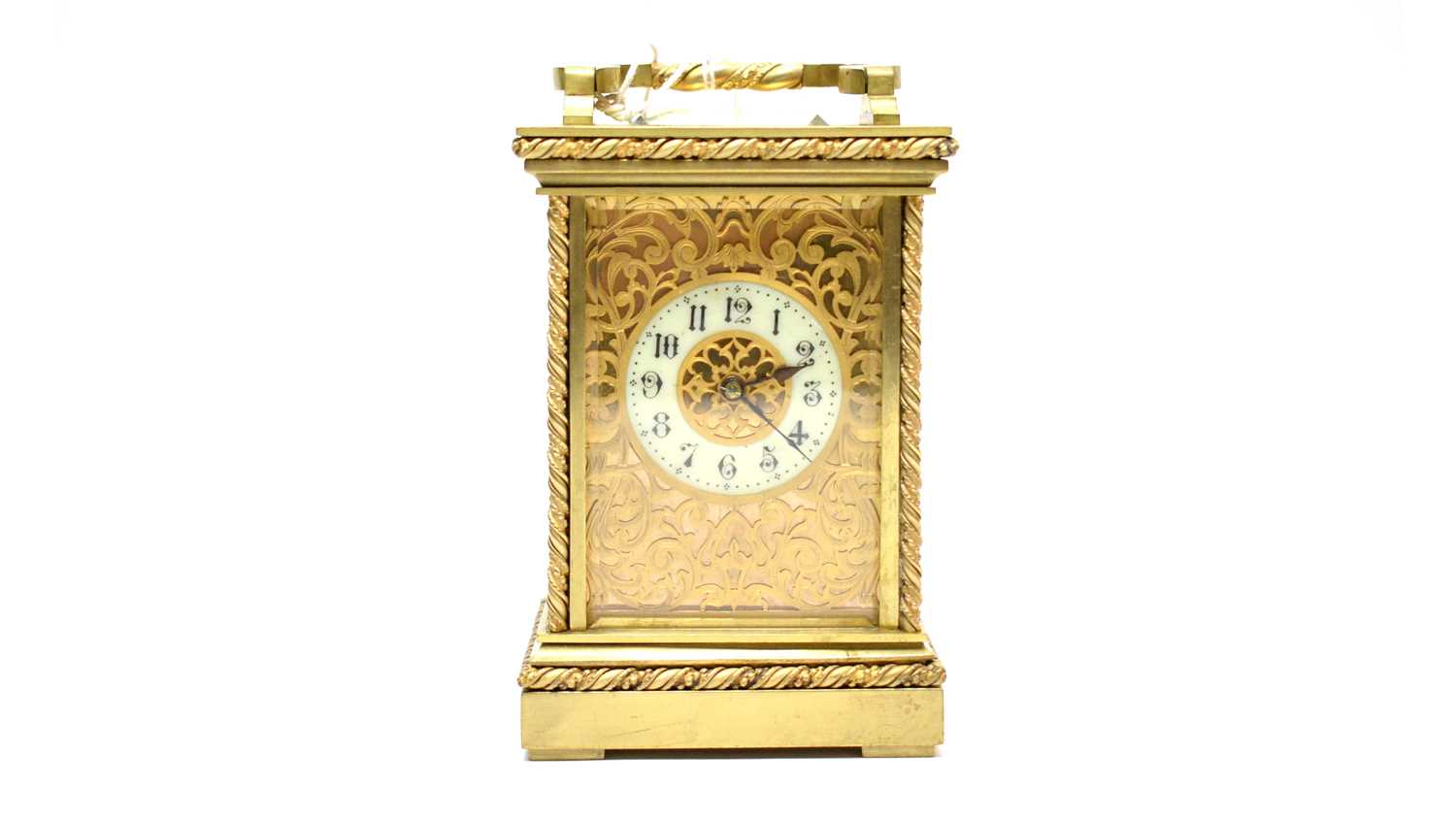 A 19th Century brass cased carriage clock.