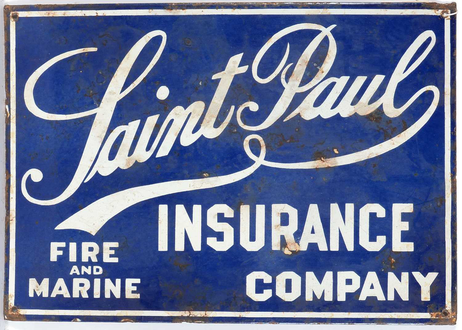 Saint Paul Insurance Company enamel advertising sign - Image 2 of 3