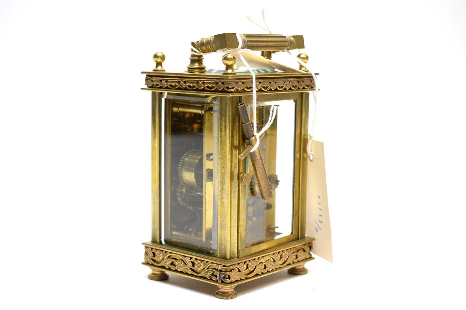 A 19th Century brass carriage clock. - Image 3 of 6