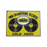 'The Twin' enamel advertising sign,