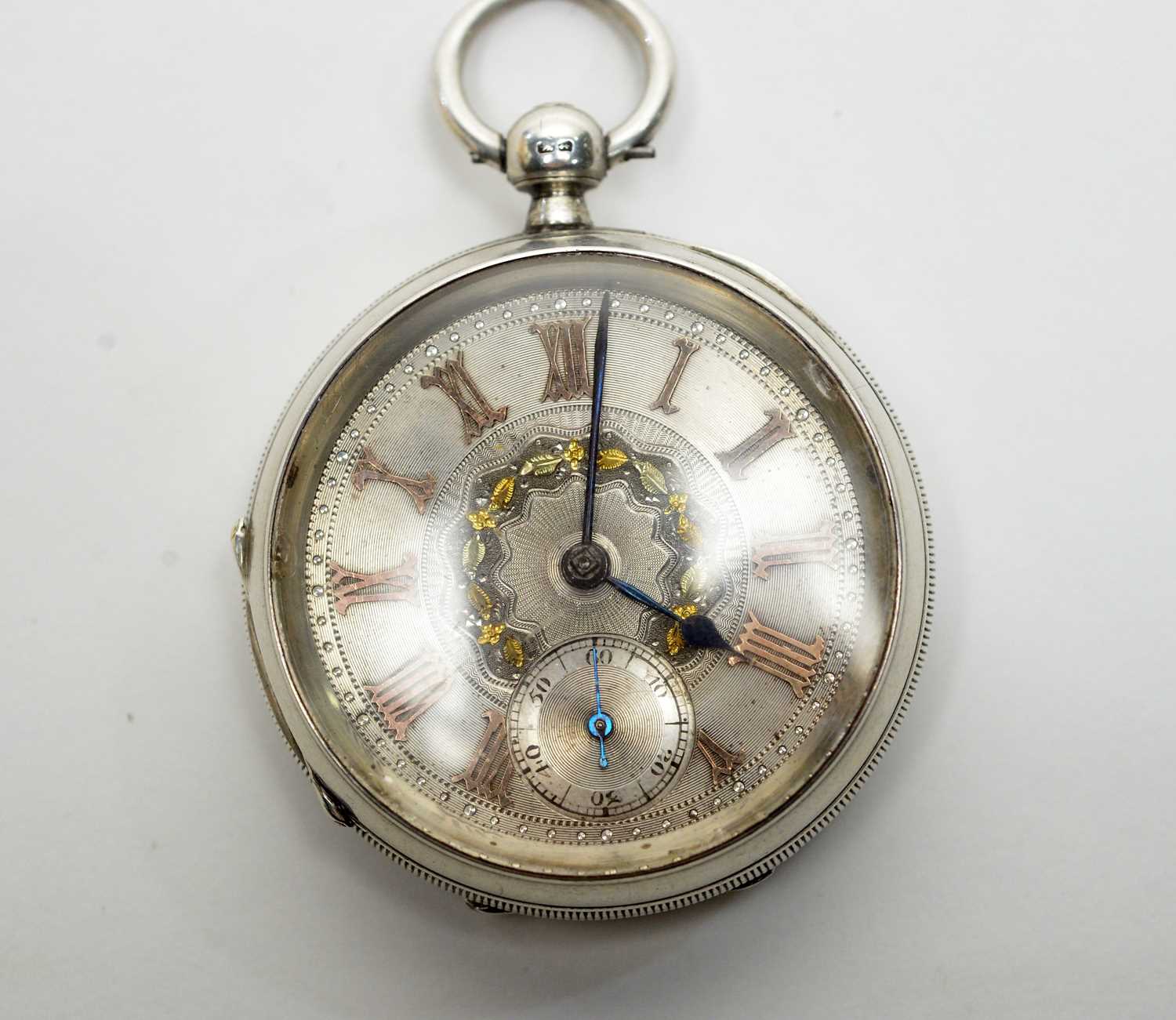 A Victorian silver cased open faced pocket watch, - Image 3 of 6