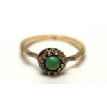A Victorian turquoise and diamond cluster ring,