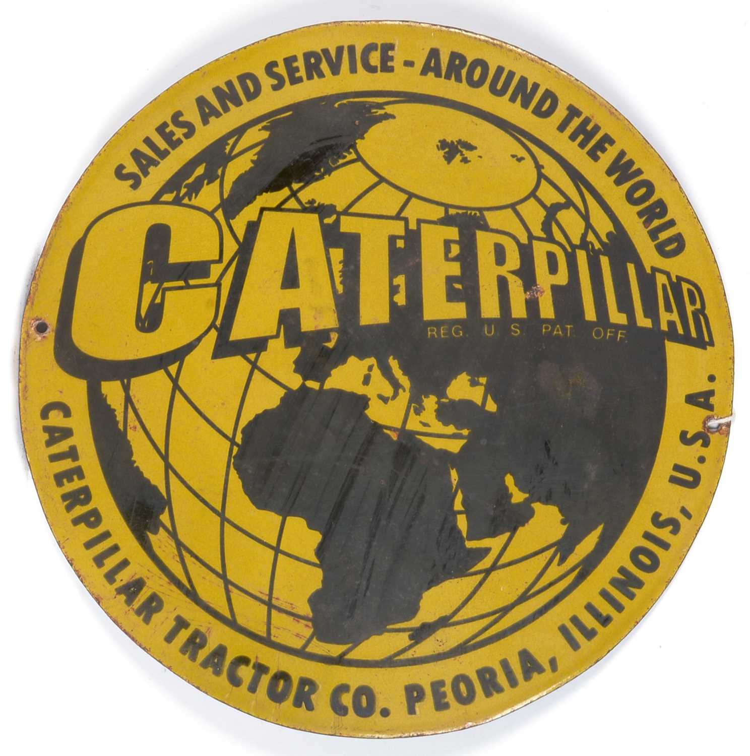 Caterpillar enamel advertising sign - Image 2 of 3