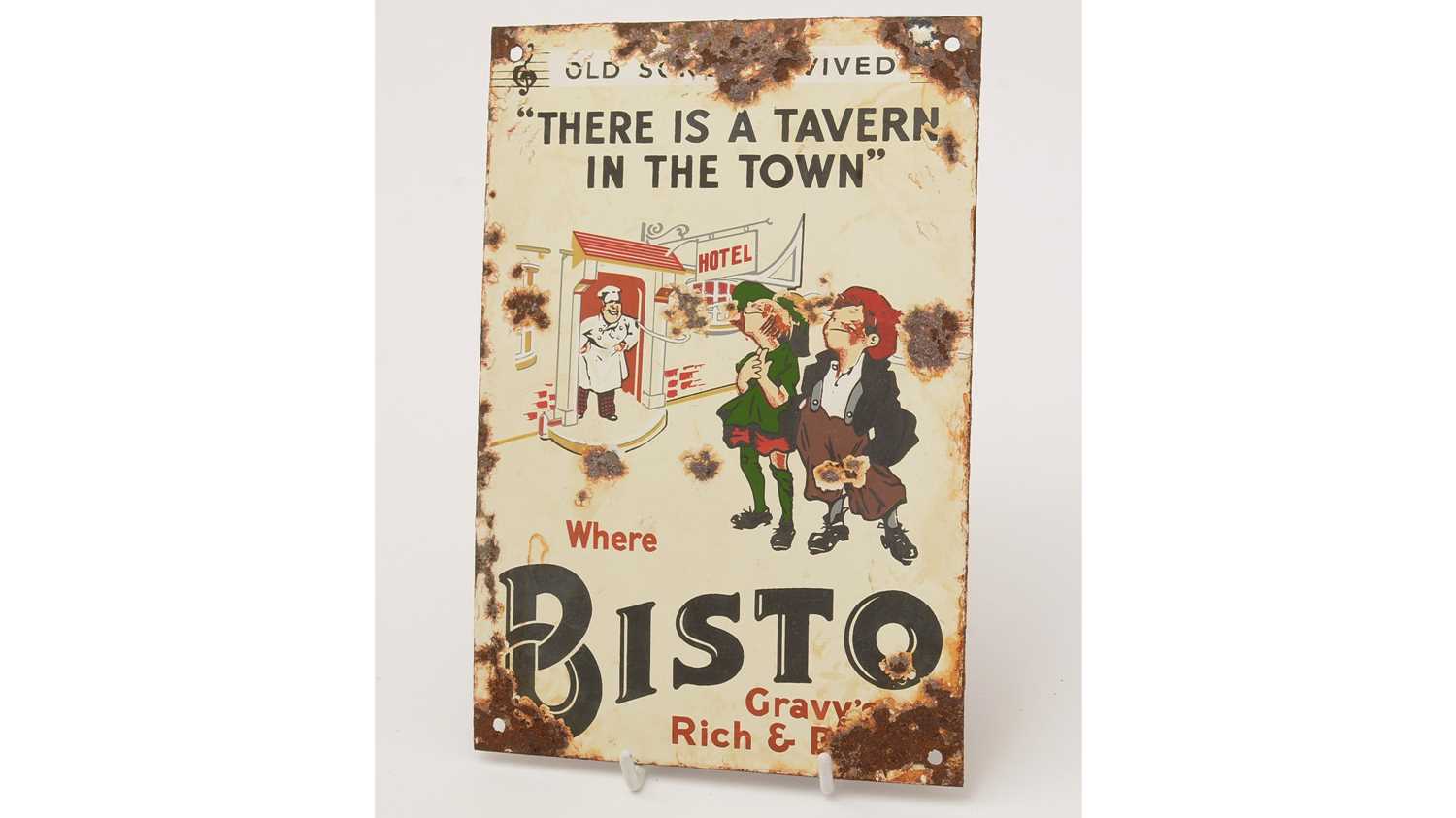 A Bisto enamel advertising sign,