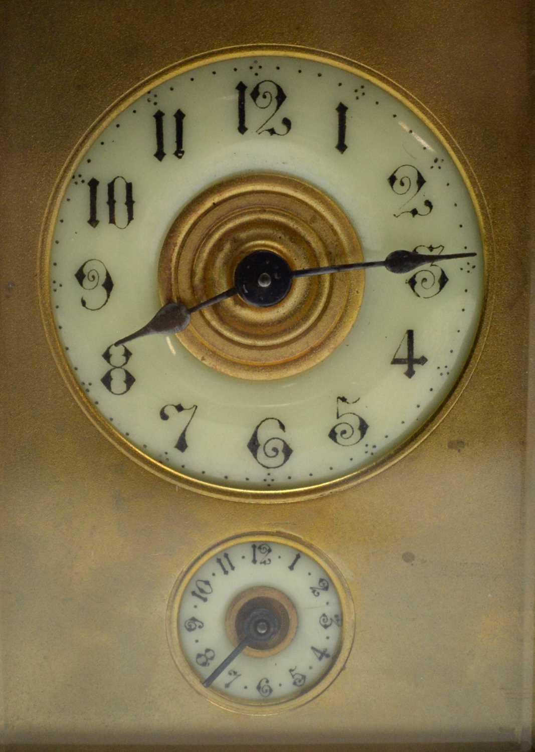 A 19th Century brass carriage clock. - Image 6 of 6