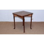 A Georgian mahogany corner single drop leaf table.