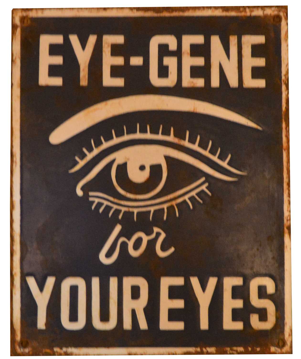 Eye-Gene enamel advertising sign, - Image 2 of 3