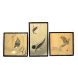 Three framed Chinese watercolours