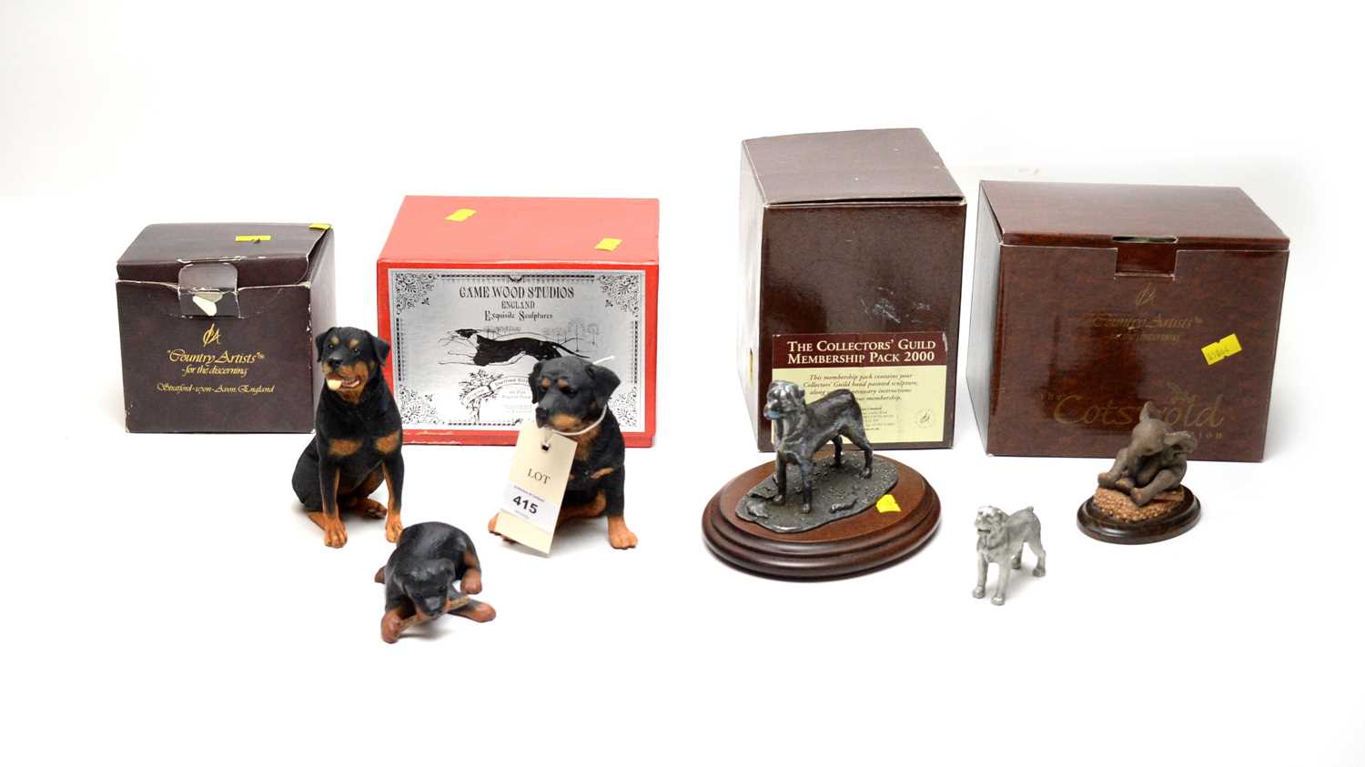 A selection of dog figures, various makers.