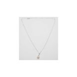 A cultured pearl and diamond pendant,