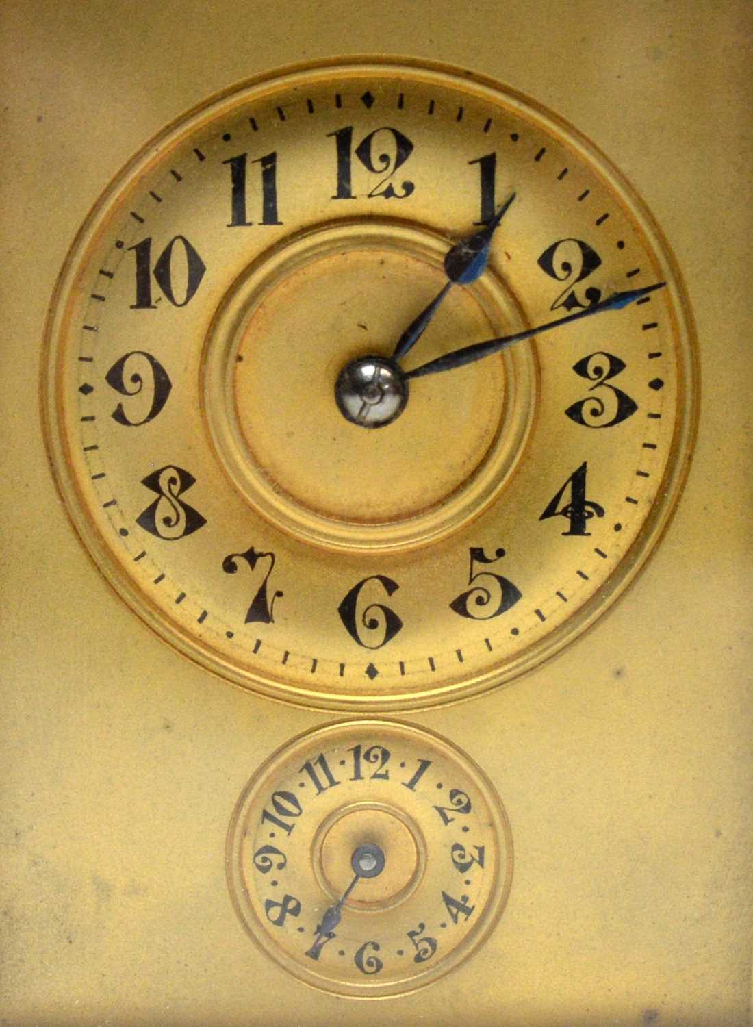 A late 19th Century brass cased carriage clock. - Image 6 of 6
