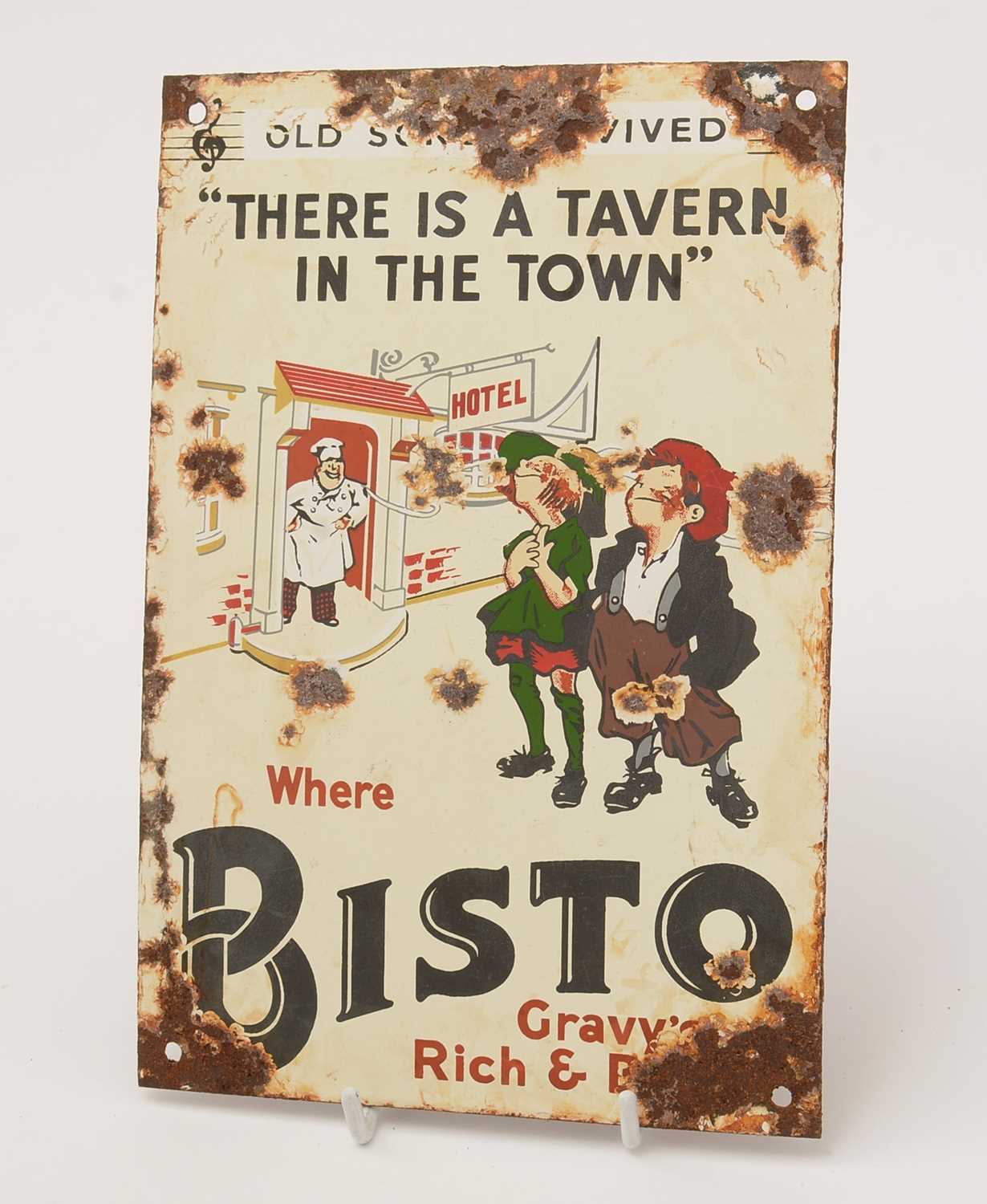 A Bisto enamel advertising sign, - Image 2 of 5