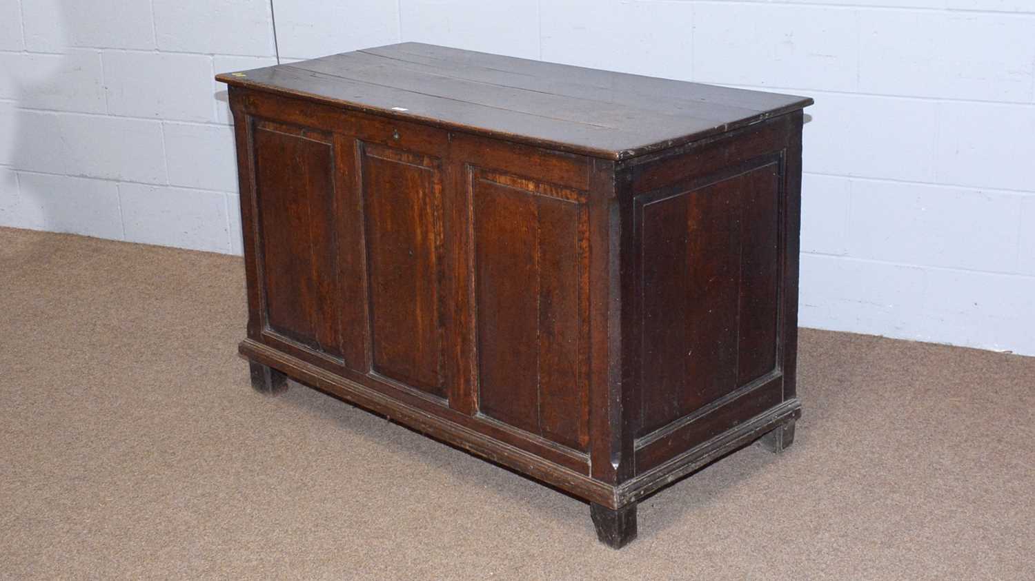 An 18th Century oak blanket chest.