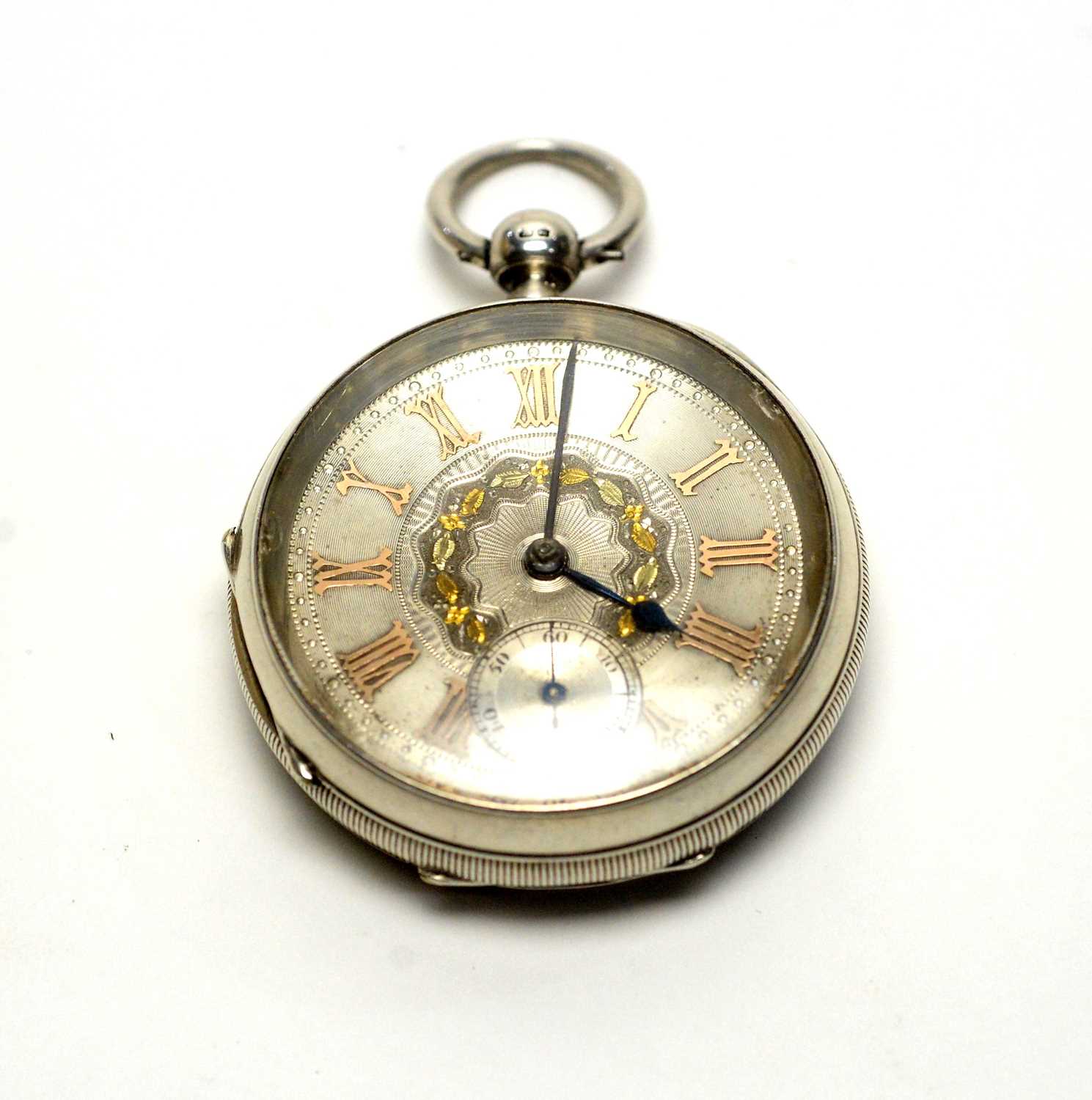 A Victorian silver cased open faced pocket watch, - Image 2 of 6