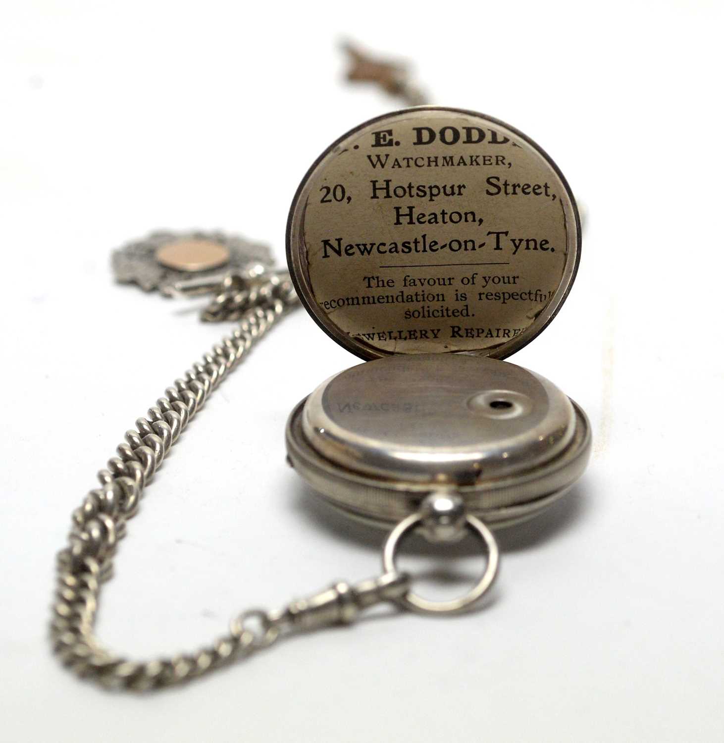 A Victorian silver cased open faced pocket watch, by Dent, - Image 4 of 6