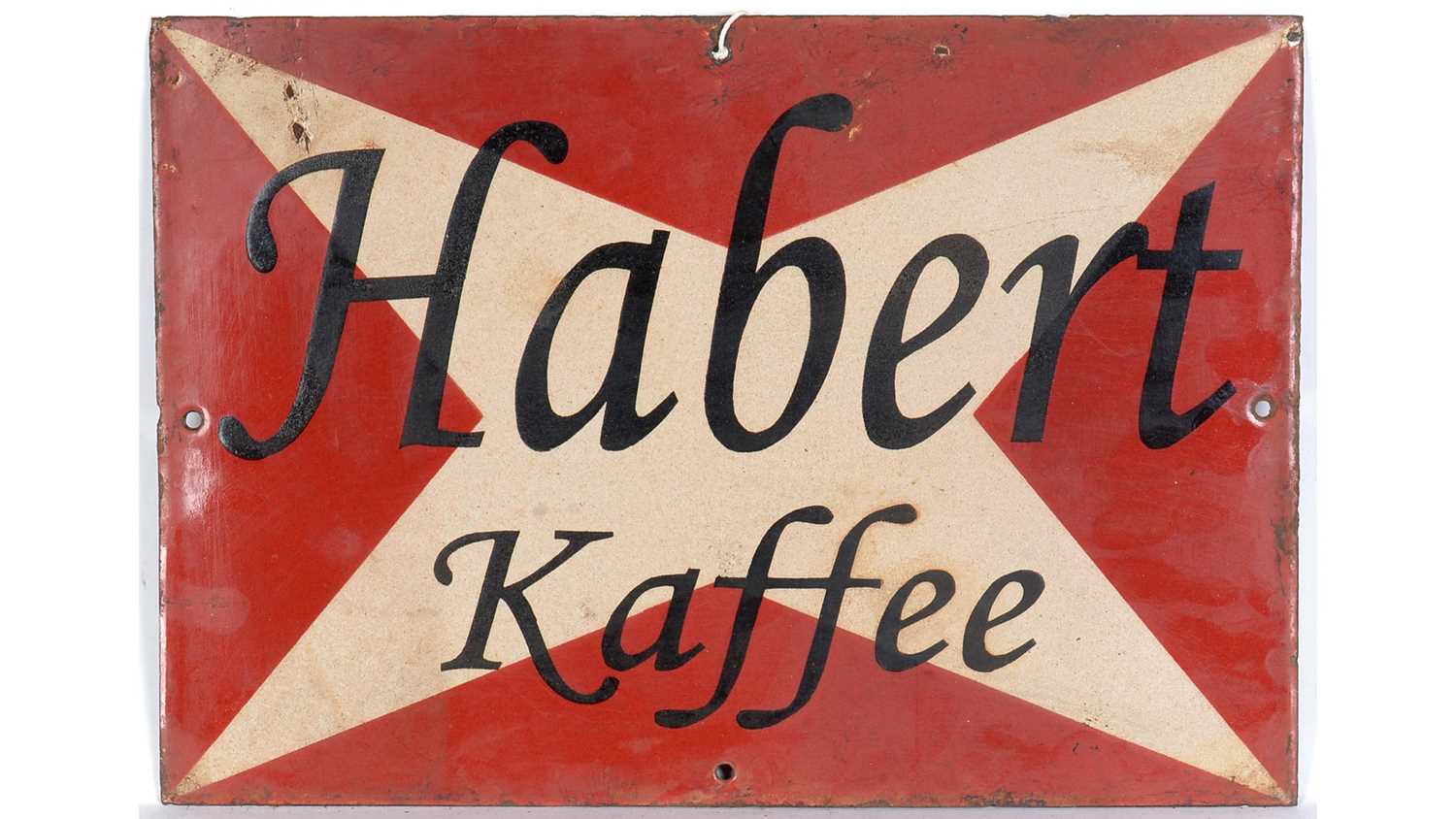 Habert Kaffee enamel advertising sign,